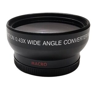 Vivitar HD4 MC AF 0.43X Wide Angle Converter Macro Lens Japan Optics 52mm Black